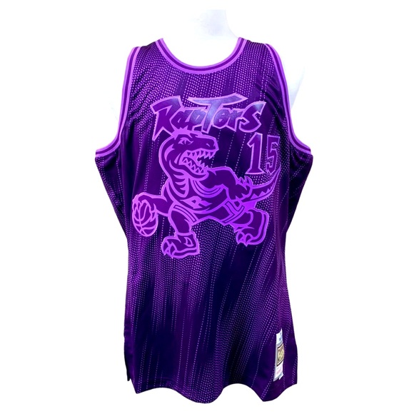 NWT NBA MITCHELL & NESS MONOCHROME SWINGMAN JERSEY RAPTORS 1998 VINCE CARTER XL - Picture 2 of 11